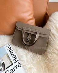 Hermes Halzan 25 Etoupe Phw 大象灰銀
