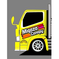 CUTTING STICKER NAMA PERUSAHAAN KABIN KEPALA TRUCK CANTER MOBIL GRAND MAX PICK UP L300 TRAGA SS FUTU