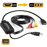EastVita 1.8M (6.1ft) 1080P HDMI to AV Converter 3RCA CVBS Composite Adapter