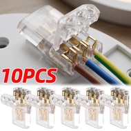 Multipurpose D3 3-Port Solderless Connectors 18-22AWG Clear PC Quick Connect Terminals for Automotiv