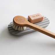 圓頭長柄沐浴刷  馬毛/橡木