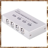 (Y O Q N) USB2.0 Manual Switcher Box Hub Share USB Device for Printer 4UA Four Port Switching