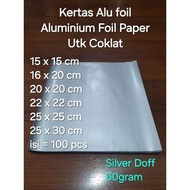 SILVER Matte Alu Foil Paper Aluminum Foil Paper Brown Wrapping/