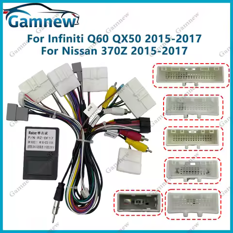 Car 16pin Wiring Harness Adapter Canbus Box Android Radio Power Cable For Nissan 370Z Navara D40 Inf