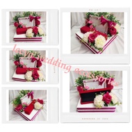 gubahan frame mas kahwin c/w bekas rantai tangan(beautypink)