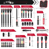 Geinxurn 37 ชิ้นชุดเครื่องมือบรรจุ ไขควง Bits Nut Driver Mini ประแจ อะแดปเตอร์เปลี่ยนด่วน ซ็อกเก็ตแล