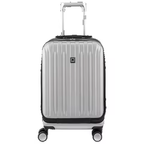 DELSEY PARIS Titanium Hardside Expandable Luggage with Spinner Wheels Carry-On Luggage Silver 19 Inc