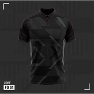 Baju Polo Lelaki Jersey Futsal Bolasepak Jurulatih Guru PJ Design Terbaru Kolar Short Sleeve Unisex
