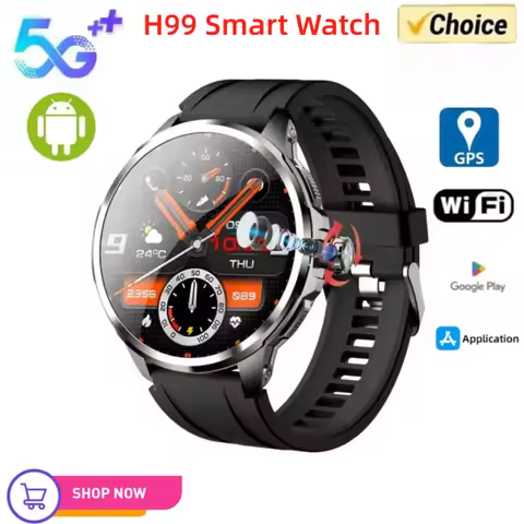 H99 Smart Watch 5G LTE Android 10.0 190° Rotary Camera insert Sim Card Google Play App Download GPS 