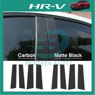 Honda HR-V Door Pillar Dark Carbon Fiber Design Sticker Protector HRV / VEZEL (2022-2024) Berjaya Car Acccessories