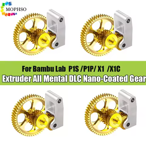Upgrade Hardened Steel Extruder Gear Assembly For Bambu Lab P1S P1P X1 Carbon X1C 3D Printer DLC Nan