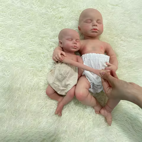 differnt months 2 Babies Artist Painted Collector Small 31Cm Newborn Baby Girl And Large 50Cm Full S