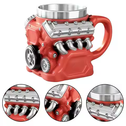 Engine Coffee Mug, Retro Engine Coffee Mug, Retro PunkPersonalized Coffee Mug, Suitable For Motorcyc