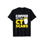 KATUN Men's Coffee & CT Scan T-Shirt - 100% Black Cotton, Friend Family Gift S-XXXL