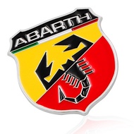 Abarth Metal Logo Decal Sticker Body Labeling Auto Accessories