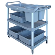 330-1536 IMEC 3T6B -FOOD WASTE & DISH COLLECTION TROLLEY C/W 6 BUSS CONTAINER (LARGE)