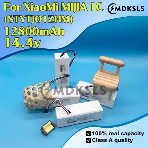 MDKSLS 2026 NEW For Xiaomi Mijia 1C STYTJ01ZHM 14.4V 12800mah P1904-4S2P-MM Battery Robot Vacuum Mop