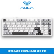 3-Mode Wired Mechanical Gaming Keyboard, Wireless (2.4Ghz) and Bluetooth (BT) Hotswap AULA F99