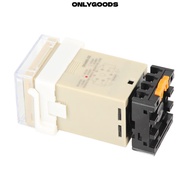 ONLYGOODS Time Relay, DH48S‑2Z with Socket Base Digital Time Relay, Precision Timing 0.01S-99H99M 22