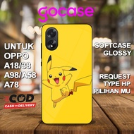 GO Case ( AG 18 ) Softcase Glossy For Oppo A18 A38 A98 A58 A78 A77S A57 A76 A79 5G A15 A15S A12 A95 