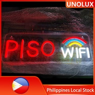 UNOLUX Piso Wifi Signage Neon Lights Piso Wifi Light for Piso Wifi Vendo Machine Shop Decoration