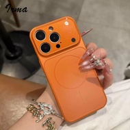 Applicable 16/15/14 Seconds To 17 Large Windows Orange IPhone16promax Mobile Phone Case Protective C