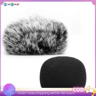 2Pcs Furry Windscreen Muff Wind Cover + Foam Microphone Windscreen Cover for Zoom H1 H1N Mic