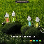 BEAUTYSTARTING 3D Printed Ghost in a Bottle Keychain Glow-in-The-Dark Tiny Spirit Pendant Luminous H