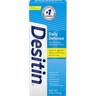 Desitin 4 oz (113 g) Daily Defense Baby Diaper Rash Cream with Zinc Oxide to Treat, Relieve & Preven