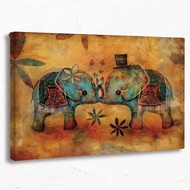 Kissing Elephant Canvas Wall Art Printsmodern Family Quotes Paintings Prints11x14 Inches Artwork For