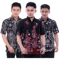 Men's Short Sleeve Batik Shirt - Men's Batik Shirt - Men's Jumbo Batik Shirt ML XL XXL 3XL 4XL 5XL