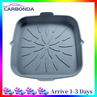 Large Silicone Air Fryer Liner Reusable Square Microwave Oven Baking Pad Heat Resistant Waterproof Non-stick Oil-proof Food Grade for Barbecue Tool