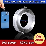Băng Dính 2 Mặt Đa Năng Trong Suốt Băng Dính 3M Dán Tường Chịu Lực Băng Keo 3M Siêu Dính