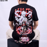 CLOWOR Luffy Gear 5th Simple Monkey D Luffy Strawhat Pirates One Piece Anime Kaos T-Shirt 24s 185GSM