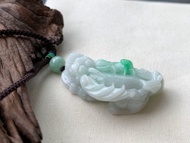 快速出貨 免費開光 天然A貨緬甸玉翡翠招財貔貅項鍊 飛天貔貅