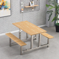 โต๊ะอาหารเหล็กกล้า 8 ที่นั่ง 4 ที่นั่ง 6 ที่นั่ง ชุดโต๊ะอาหารแบบแยกส่วน โต๊ะอาหารสำหรับโรงเรียน โต๊ะ