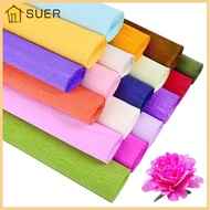 SUER Flower Wrapping Bouquet Paper, Handmade flowers Thickened wrinkled paper Crepe Paper, Funny DIY Production material paper Packing Material