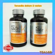 Horbaach Vitamin D3 K2 MK-7 800 mcg &amp; D3 5000 IU 180 Cap D3+K2