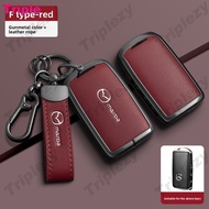 Smart Remote 2 3 Buttons Car Key Fob Case Holder Cover Genuine Leather Zinc Alloy 360° Protector She