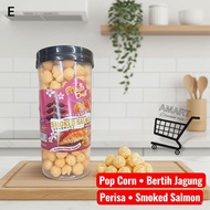 Bertih Jagung Berperisa Ikan Salmon Salai