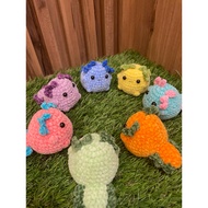 Amigurumi Axolotl Crochet Keychain Doll Handmade
