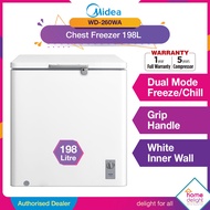 Midea Chest Freezer Dual Mode 198L [ WD-260W  WD260W  WD-260WA  WD260WA ]