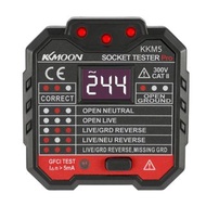 KKmoon Socket Tester Digital Display Socket Detector Portable Circuit Polarity Voltage Tester Wall P