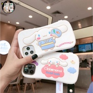 IP Xiaomi Mi 11 9T Pro Lite 10 Ultra 10S Mi11Lite Phone Case 3D Stereo Cinnamoroll Dog Lanyard Strap
