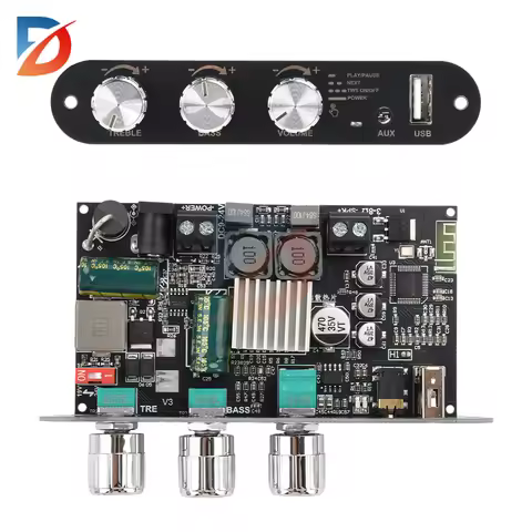 Mono 100W Bluetooth 5.3 amplifier board module ZK-1001U amplifier board supports APP, AUX, U disk, U