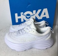 HOKA ONE ONE Bondi 8 舒適百搭 減 震防滑耐磨 低幫 跑步鞋 男女同款 白色