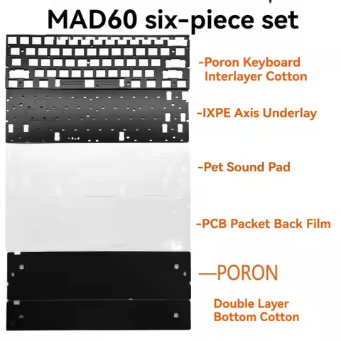 MADLIONS MAD60 HE Sound Pad 6Set Foam Voice Silencer Packet IXPE Axis Underlay Custom Gaming Mechani
