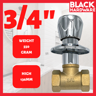 Black Hardware BLITON 100% Brass Copper Bathroom High Duty Chromed Coated Conceal Plumbing Valve Sto