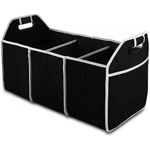 1pc General Motors trunk storage bag, portable and foldable 3-compartment storage bag, suitable for 