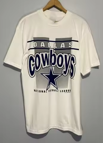 Vintage NFL Dallas Cowboys T-Shirt Football Mens Size L Blue Graphic Print 90s Graphic T Shirts